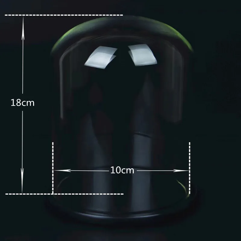 1pc D10H18 dome base 10*12 см, 10*18 см, диаметр = 10 см, высота = 12 см, 18 см, черная основа, стеклянная купольная ваза, украшение для дома, стеклянный купольный купол, подарок другу, свадебный подарок - Цвет: 1pc D10H18 dome base