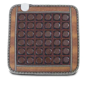 Натуральный лечебный нефрит, турмалиновые камни Германия, инфракрасный нагревательный коврик, Нефритовый камень, массажный нагревательный коврикковрик 45*45 см