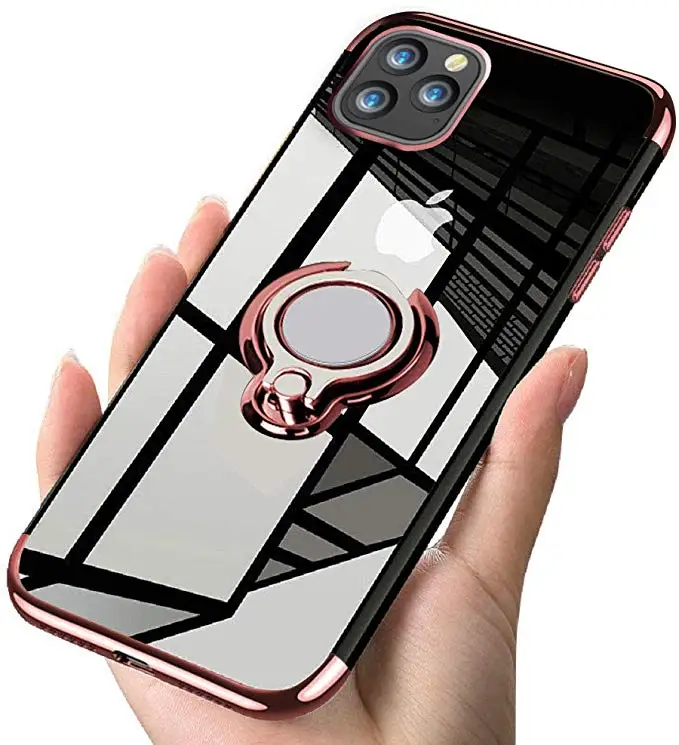 Чехол для телефона для iPhone 11 Pro Max автомобильный держатель подставка чехол с магнитным кронштейном кольцо на палец TPU задняя крышка для iPhone 8 7 6S Plus Xs Max