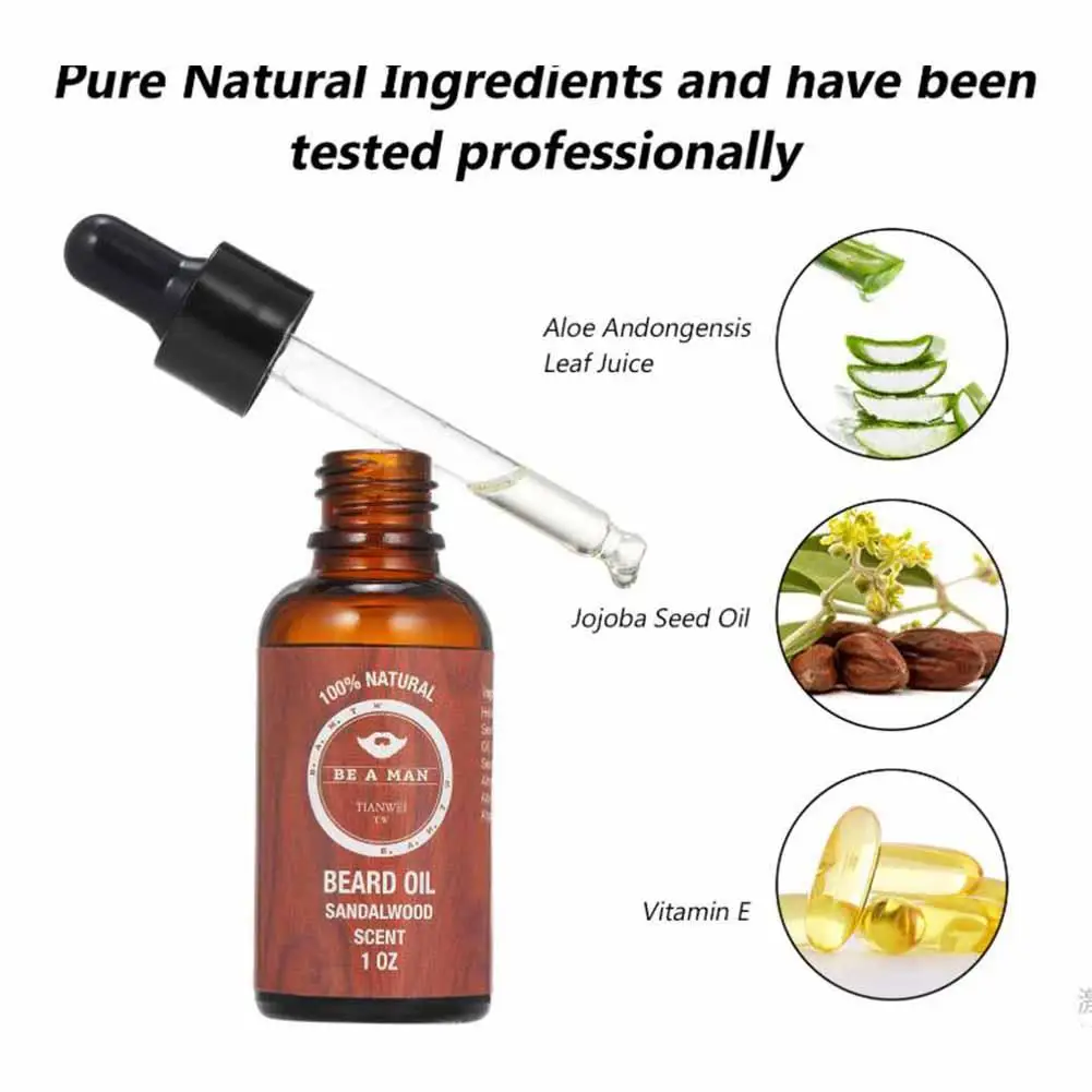 Зоопарк на голубом 4 шт. борода Набор для выращивания Усилитель роста волос толще