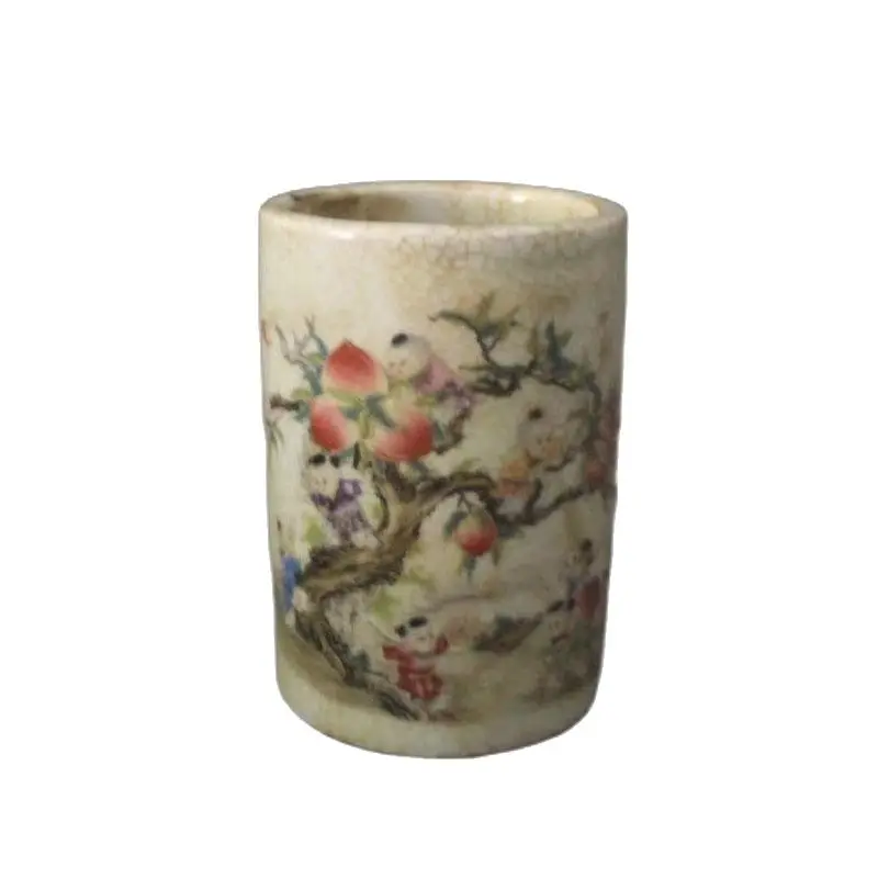 

Jingdezhen Guangxu Пастель Jiuzi Pantao украшения для ручек