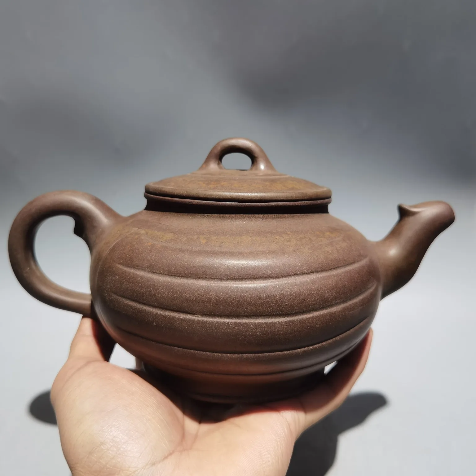 

8"Chinese Yixing Zisha Pottery Hand-Carved Kiln-changing phoenix pot Raw ore red mud Teapot Pot Tea Maker Office Ornaments