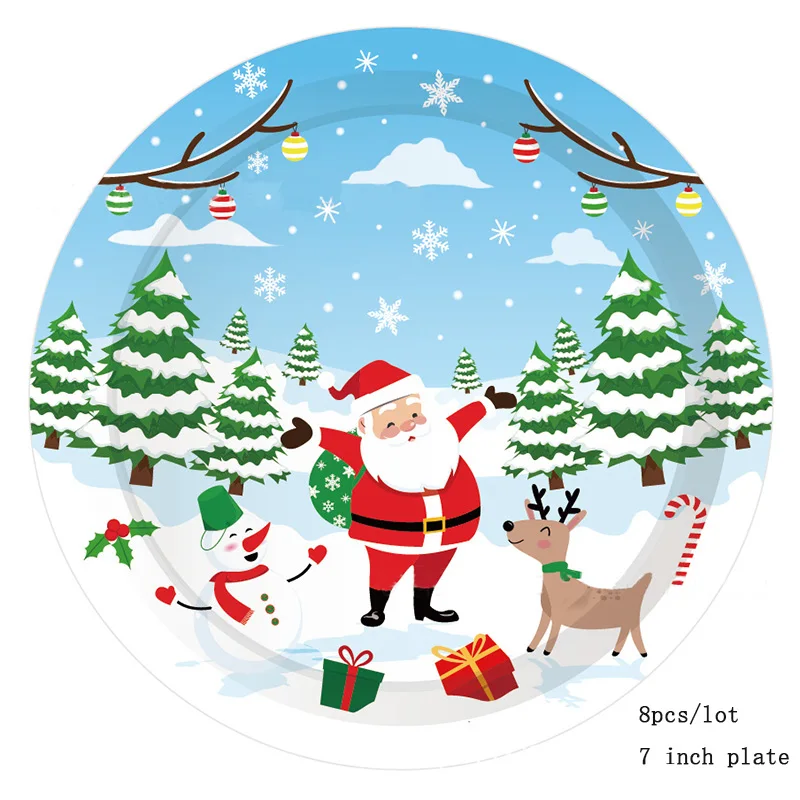 Товары для рождественской вечеринки бумажные салфетки с Санта-Клаусом