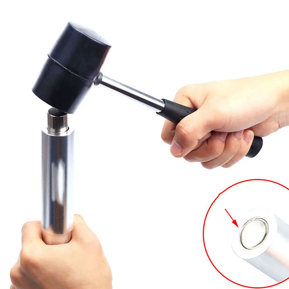

Bicycle Repair Hammer Non-elastic Black Rubber Hammer Wear-resistant Tile Hammer with Round Head Non-slip Bike Tool