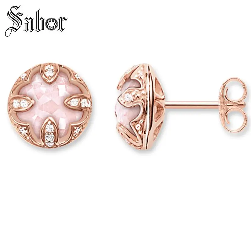 Серьги-гвоздики с красным цветком лотоса новинка 2020 модные ювелирные изделия