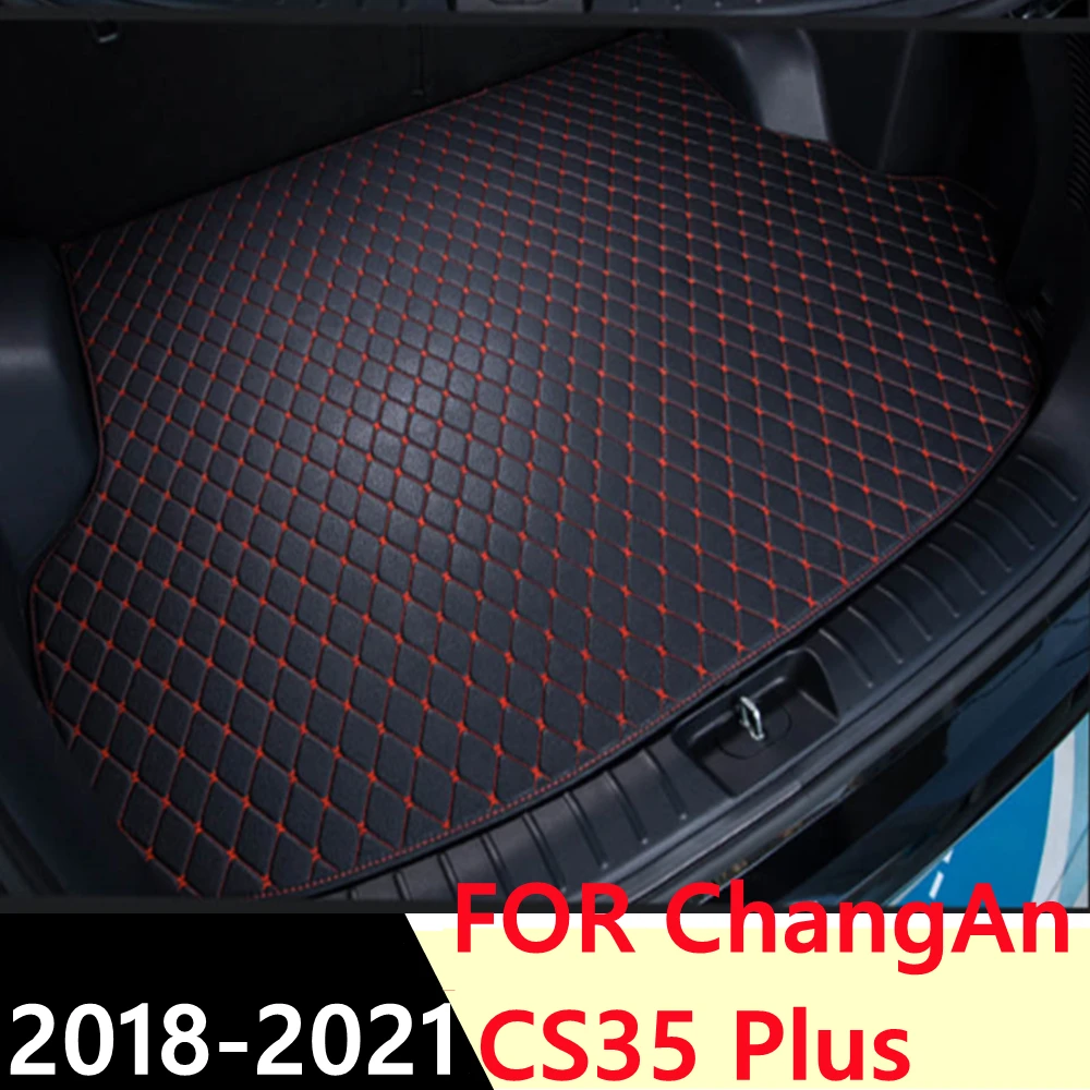 

SJ Car Trunk Mat Tail Boot Tray Auto Floor Liner Cargo Carpet Luggage Mud Pad Accessories Fit For ChangAN CS35 Plus 2018 19-2021