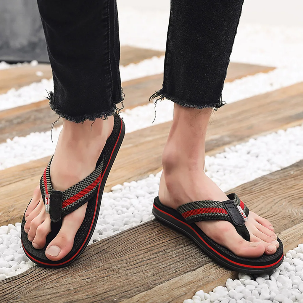 Высококачественные Нескользящие шлепанцы больших размеров мужские летние