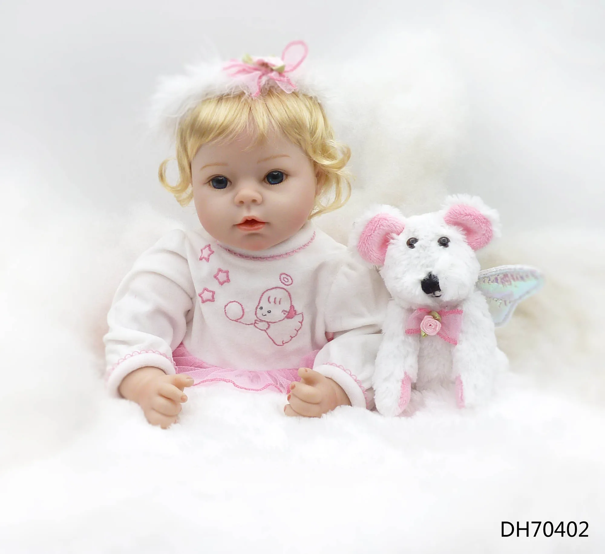 Forrsdor 22 Inch 56cmbebe Reborn Doll Cute Little Angel Silicone To Send Children For Girls Child Birthday Christmas Gifts