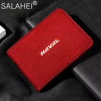 auto driver license cover suede leather driving document passport credit card holder for haval f7 h6 f7x h2 h3 h5 h7 h8 h9 m4