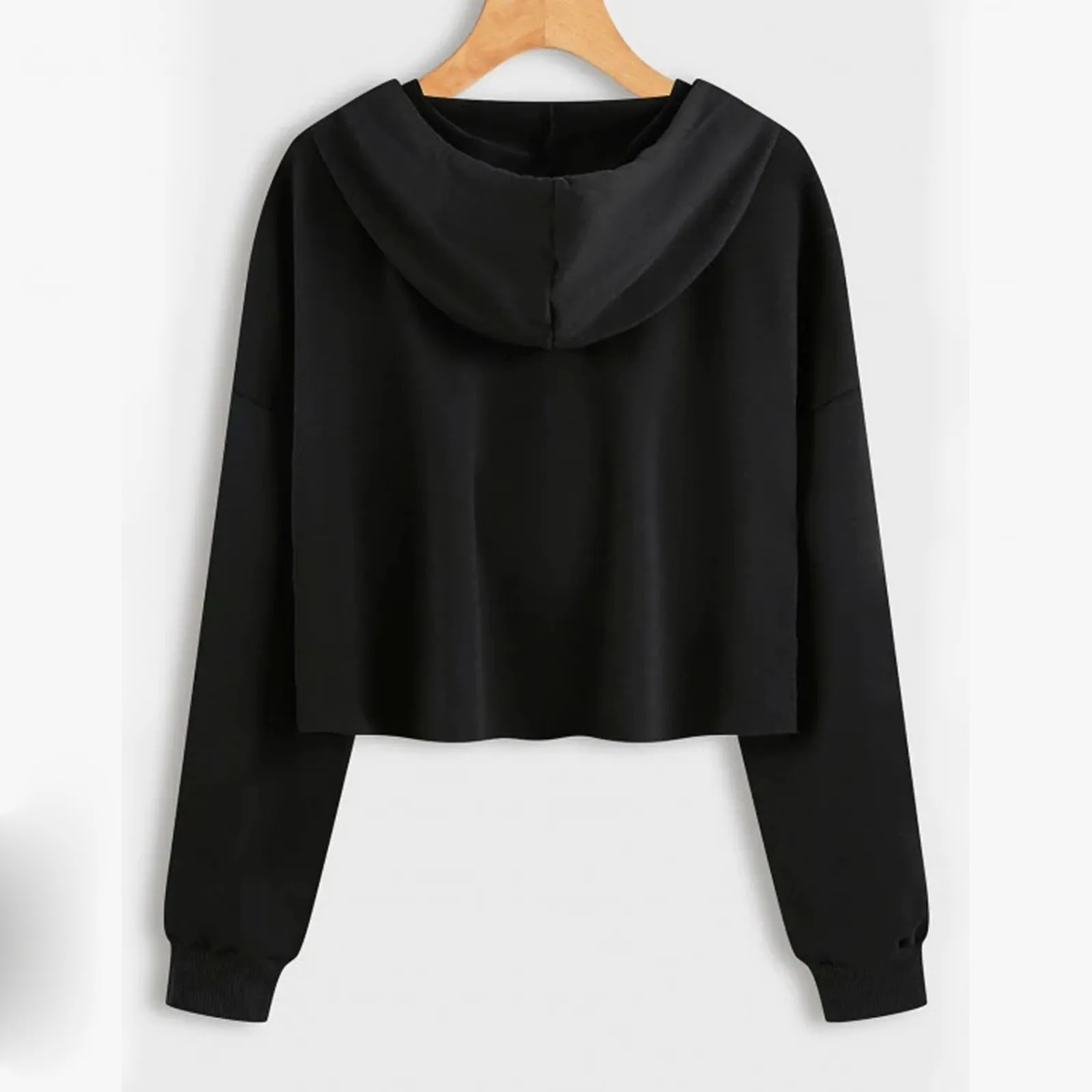Women's Hoodies Long Sleeve Gothic Print Casual Hoodie Pullover Sweatshirt Tops Sudaderas Con Capucha Stradivarius Clothing#40