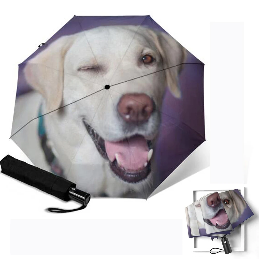 Креативный полностью автоматический зонт с принтом милого щенка