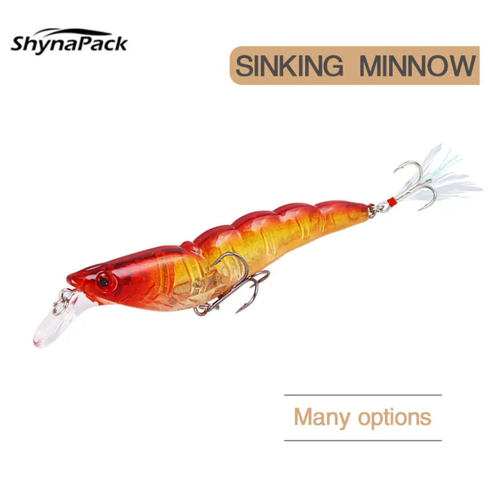 

Рыболовная приманка для креветок, 9,5 г/см, тонущий воблер, искусственный Бионический жесткий приманка на щуку для ловли карпа, рыболовные пр...