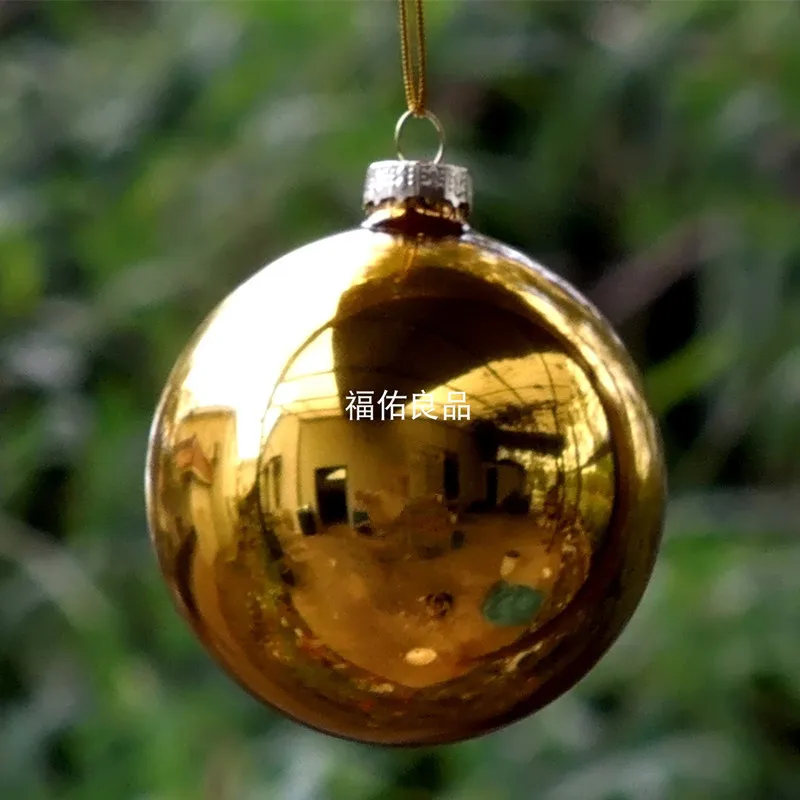 

16 шт./упак. Диаметр = 8 см Золотая серия стеклянный елочный шар прозрачный стеклянный шар школьное окно Свадебные украшения для Рождества