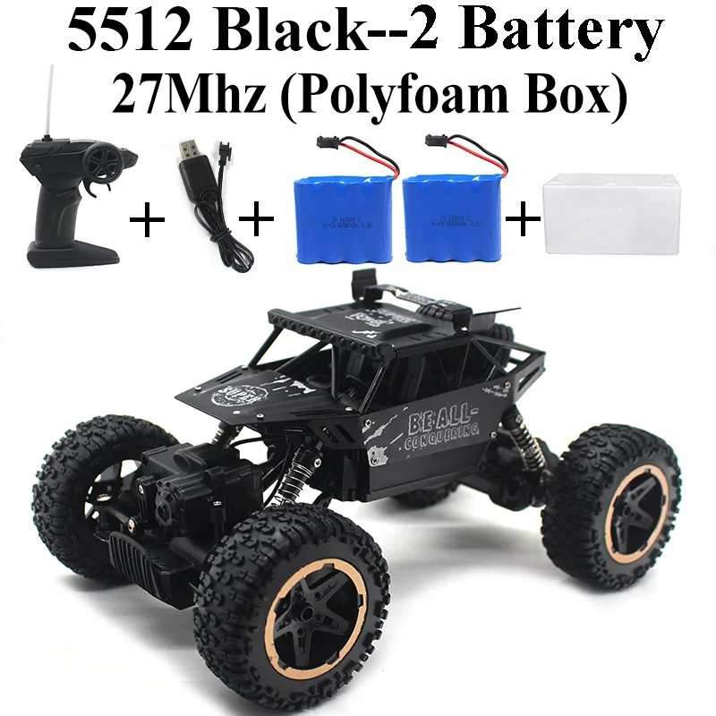 5512-Black-Set-2 1:16 машинка на радиоуправлении 4WD 2,4 Ghz Рок Гусеничный пульт дистанционного управления игрушки машины на радиоуправлении игрушки для детей 8888 - Цвет: 5512-Black-Set-2
