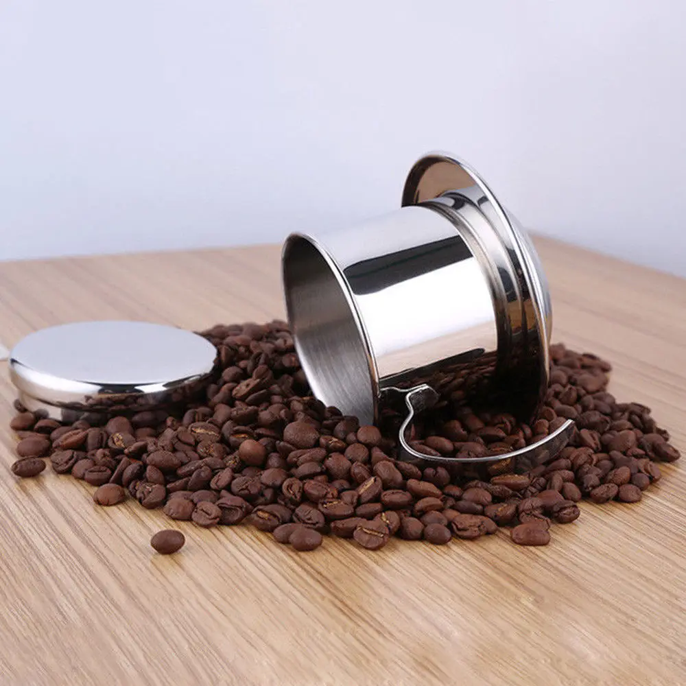 

50/100ml Stainless Steel Vietnam Vietnamese Coffee Pot Drip Filter Coffee Maker Small Kitchen Appliances Coffeeware Tools