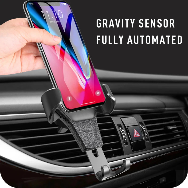 Mobile Phone Holder Gravity Car Mount Anti-skid Anti-fall Scratching Car Air Outlet Gravity Cell Phone For IPhone Samsung Xiaomi