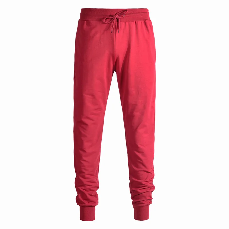 

2020 European and American men's all-match casual sports solid color trousers 1421