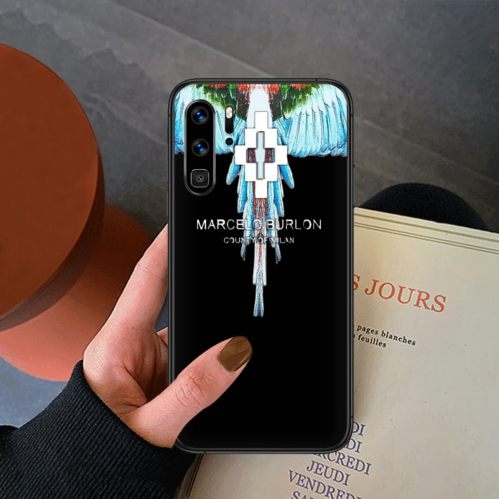 

Fashion Gothpunk Rivets Brand Phone Case For Huawei P Mate Smart 10 20 30 40 Lite Z 2019 Pro black Prime Silicone Cell Pretty