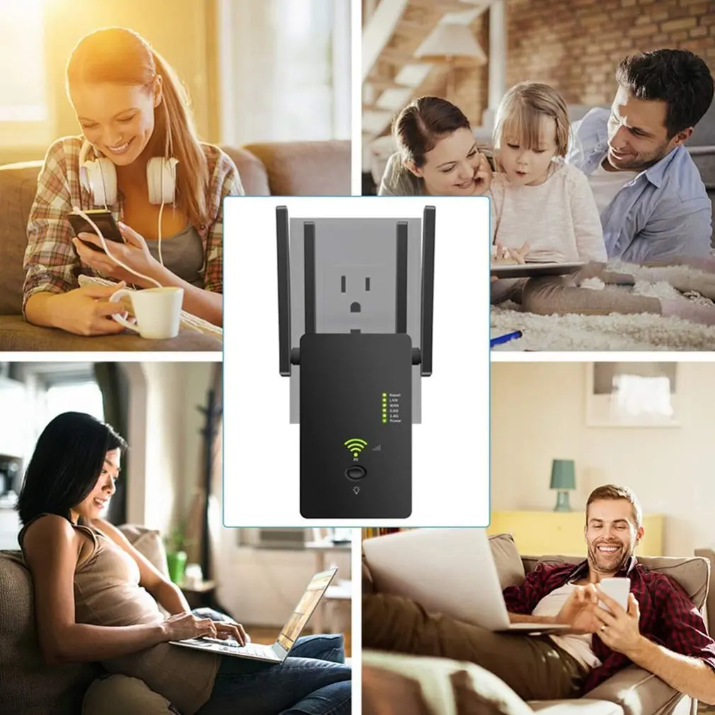 

1200Mbps 5.8Ghz WiFi Repeater Wireless Wifi Extender 802.11N Long Range Wi-Fi Amplifier Signal Booster 2.4G Wifi Repeater