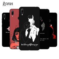 silicone cover little devil horns for huawei mate 30 20 20x 10 lite y9 y7 y6 y5 pro prime lite 2019 2018 phone case