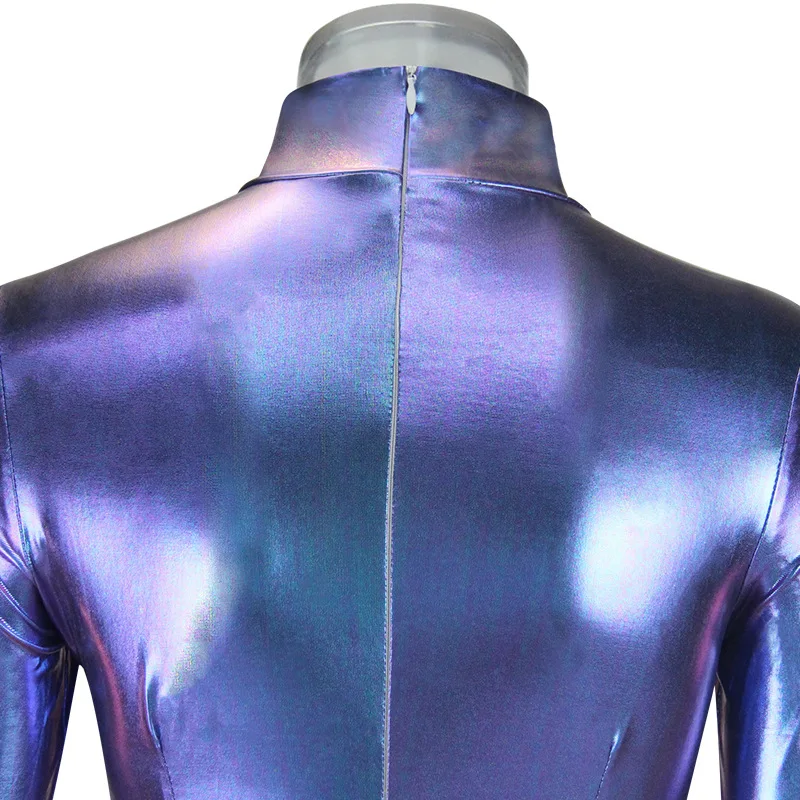 

Sexy PU Bodycon Club Dress Laser Flash Fashion Clothes Women Long Sleeve Turtleneck Dresses Spring Summer Night Party Clubwear