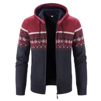 brand clothing fleece sweaters for men winter warm knitted men slim sweaters autumn hooded thick coat mens cardigan sweatshirts