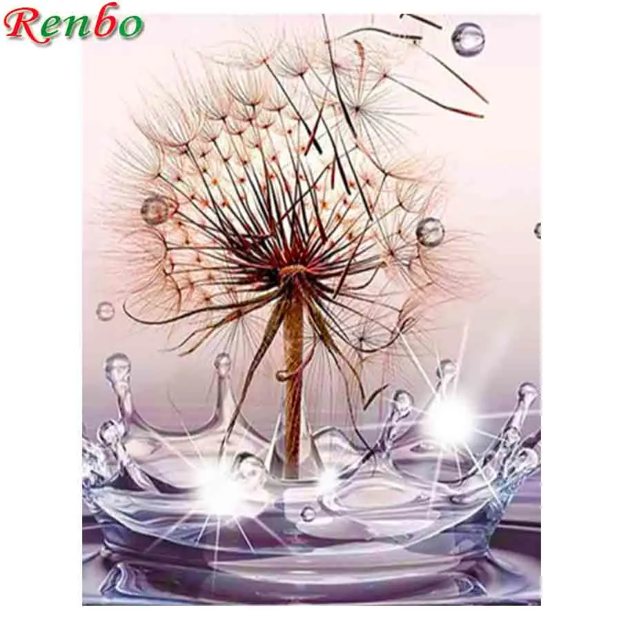 

5D Diamond Painting Full Square Flower Pictures Of Rhinestones DIY Diamond Embroidery Sale Dandelion Mosaic New Year's Gift 2022