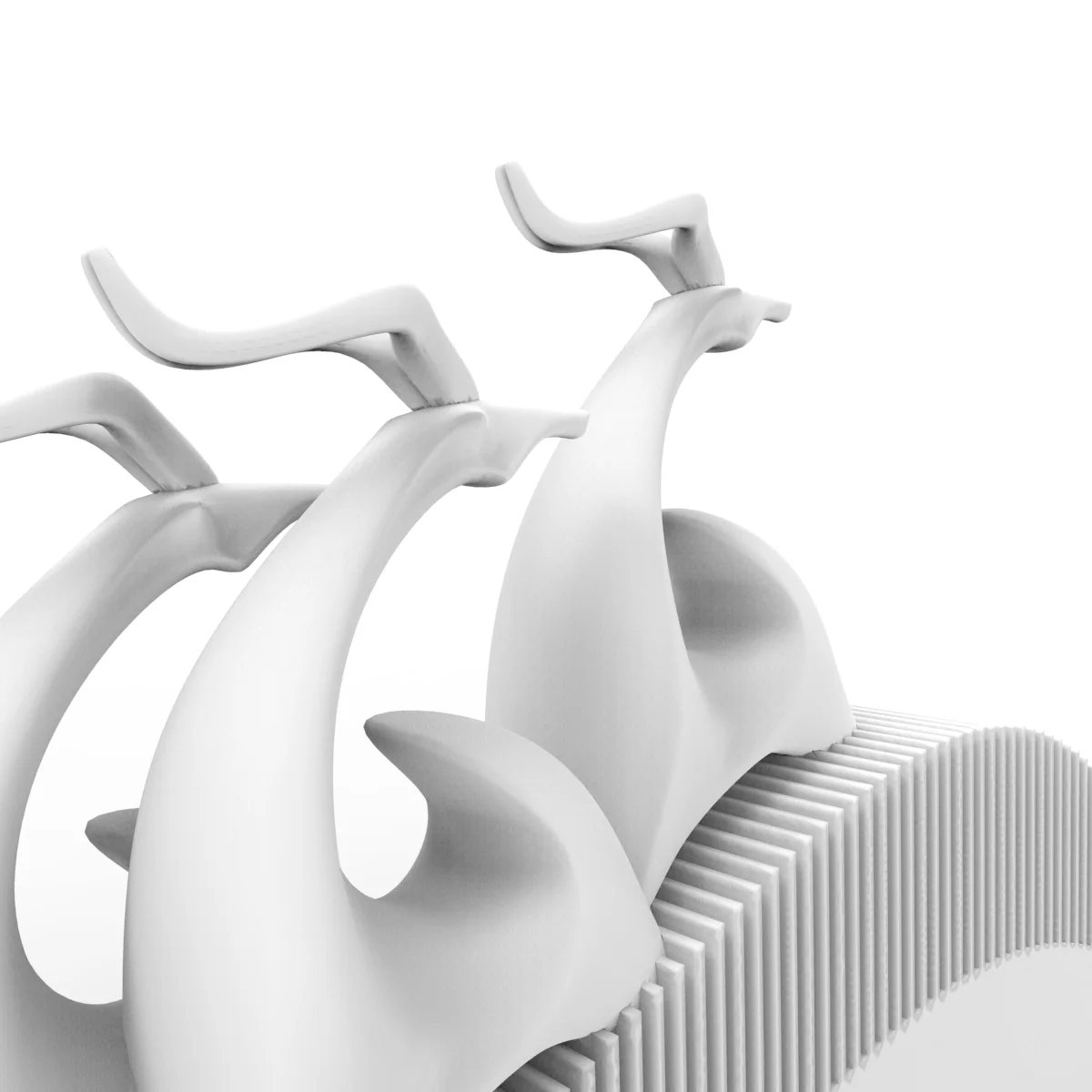 Новый Лось Семья 3D печать скульптура офисный стол статуя украшения удачи для