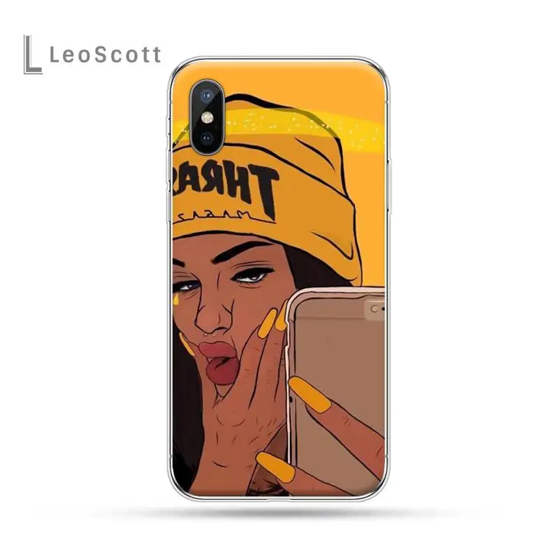 

MAKE MONEY Not Friends Kash black girl Phone Cases for iPhone 11 12 pro XS MAX 8 7 6 6S Plus X 5S SE 2020 XR