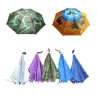 Складной портативный зонт для рыбалки, солнцезащитный козырек с эластичной резинкой, водонепроницаемые пляжные шляпы, кепки от дождя для кемпинга, походов, гольфа