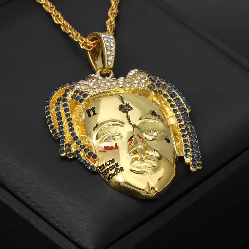 Персонализированные XXXTentacion Singer Face ожерелье s& Подвески хип-хоп ювелирные изделия для женщин и мужчин Мода Золото Длинная цепочка ожерелье