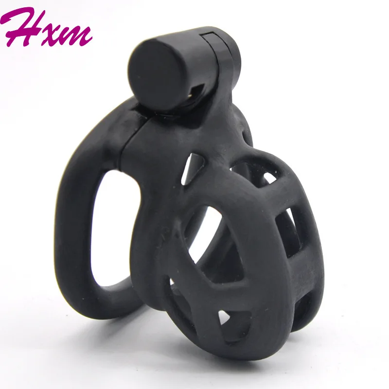2021 1.0 Cobra Male Chastity Device Breathable Resin Cock Cage With 4 Penis Ring BDSM Sex Toys for Men Chastity Belt Adult Games
