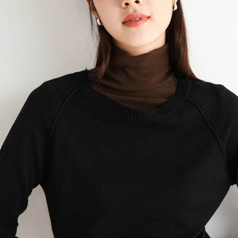 

Cashmere New Style for Autumn and Winter Women's round Neck Pullover Slim Fit Knit Low Waist Jersey Long Sleeve Sweater Women