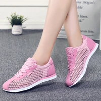 tenis feminino mesh breathable women tennis shoes lace up sport gym black pink athletic jogging light shoes female sneakers