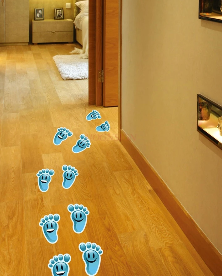 

Стикер для ступенек, наклейки самоклеящиеся для детской комнаты, пола, лестницы, маленьких ножек, Водонепроницаемая Ванная Комната