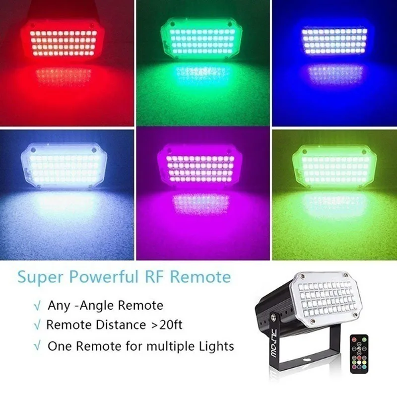 48 Светодиодный стробоскопический светильник мигающий с дистанционным звуком