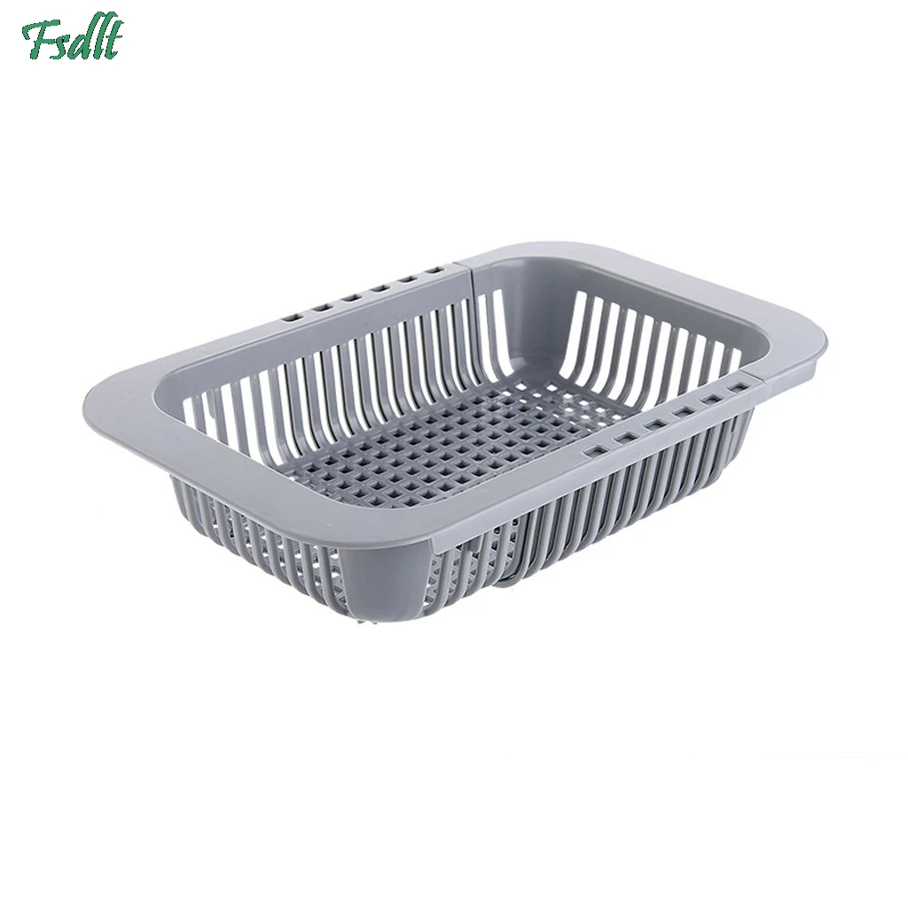 Кухонная Выдвижная сливная корзина для раковины пластиковая стойка посуды