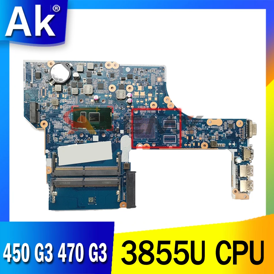 

855669-601 855669-501 855669-001 For HP ProBook 450 G3 470 G3 Laptop Motherboard With Celeron 3855U CPU DDR4 100% Fully Tested
