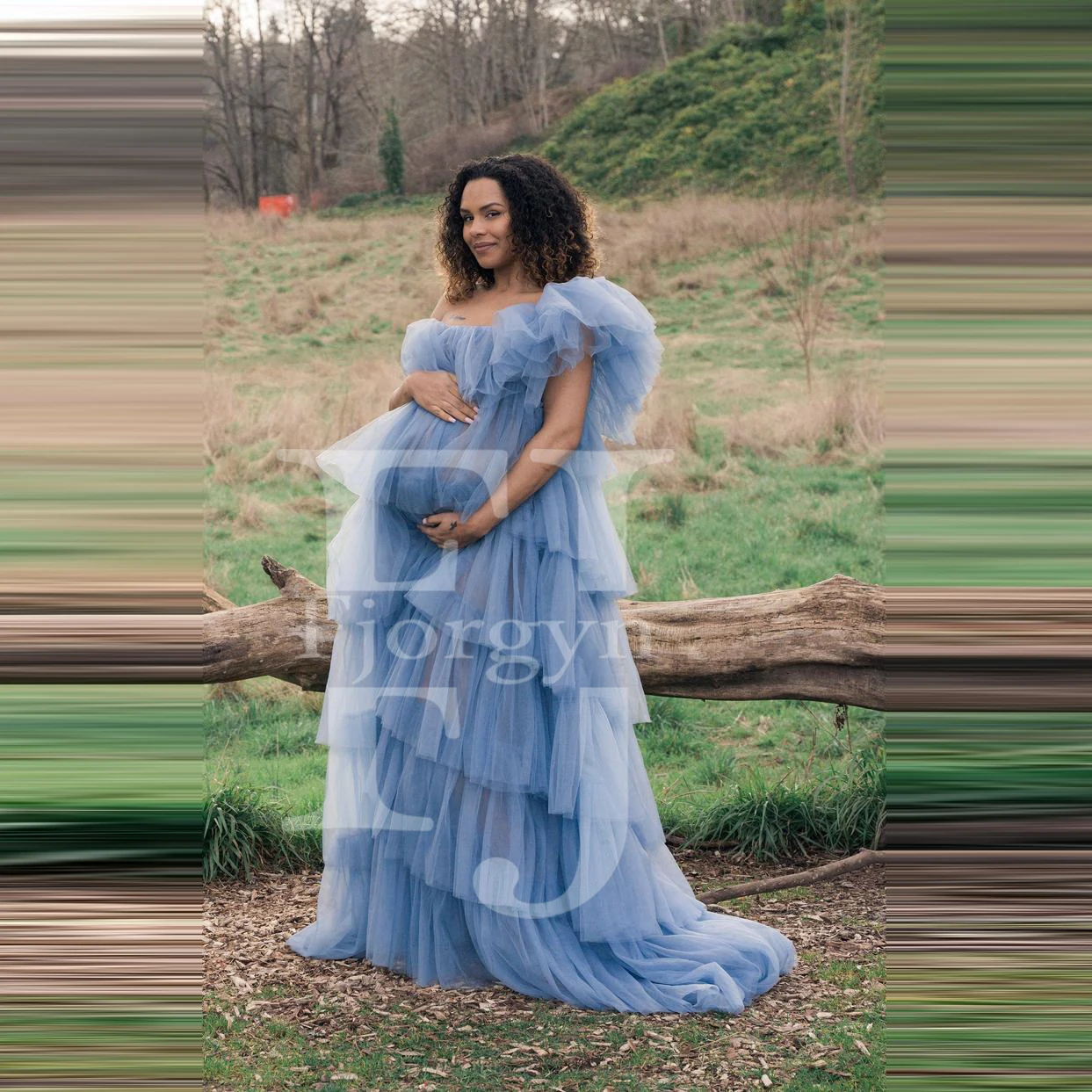 

2022 Экстра пышные тюлевые платья для беременных на одно плечо с оборками плиссированные длинные с шлейфом матройные платья вечерние платья