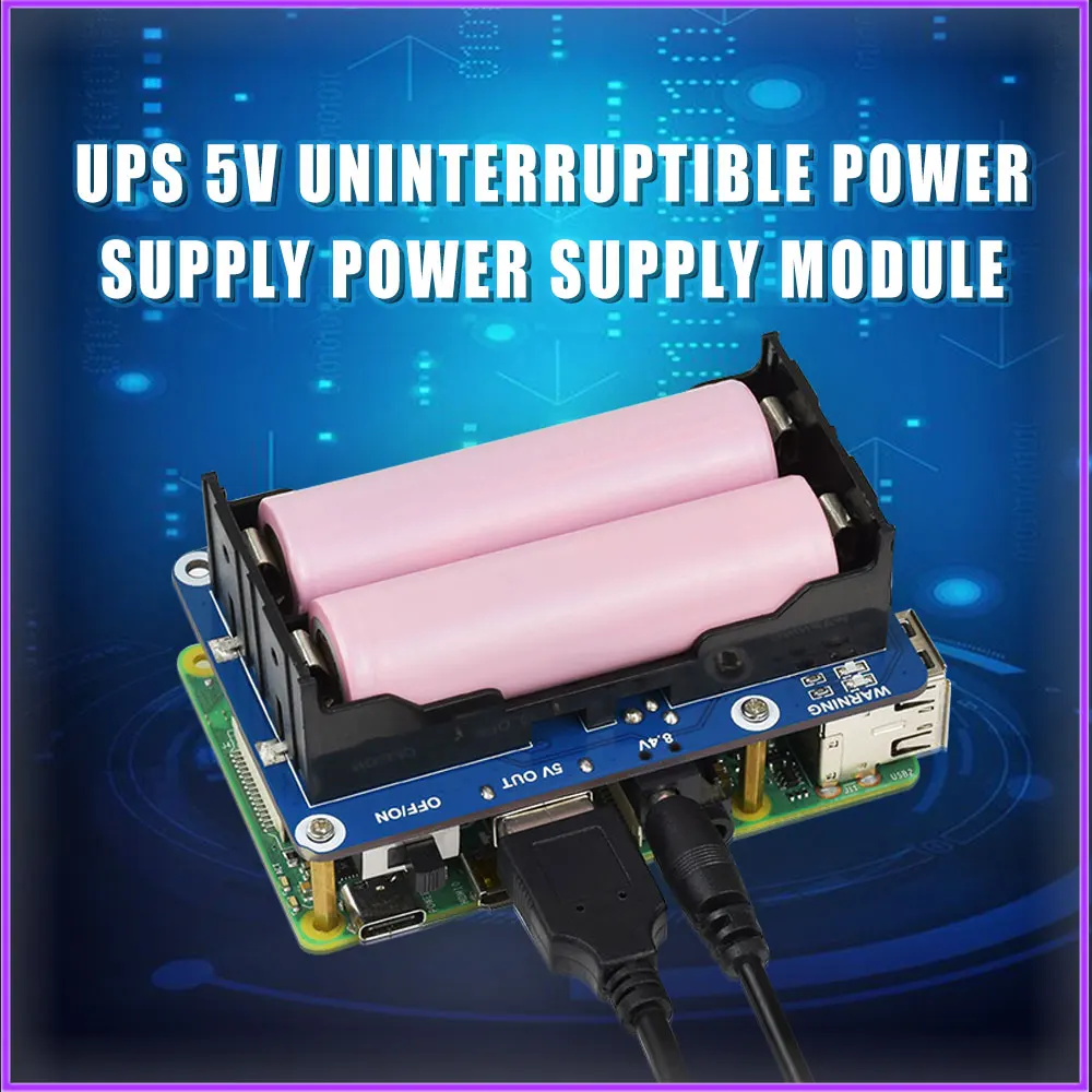 Fonte de Alimentação Potência de Saída para Raspberry 3b + – Raspberry Módulo Ininterrupta Ups Hat Estável 5v 3b – 4b Dropship pi 4 b