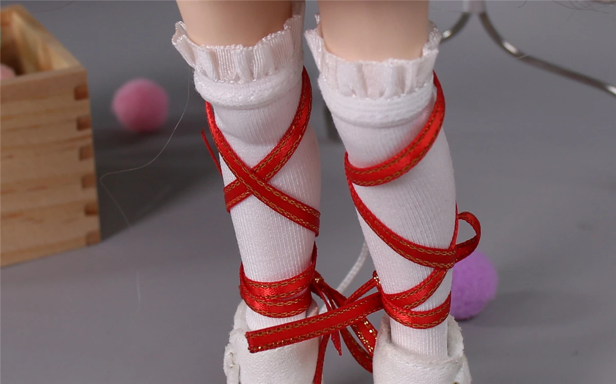 Neo Blythe Doll Christmas Dress With Bow Hairpin 8