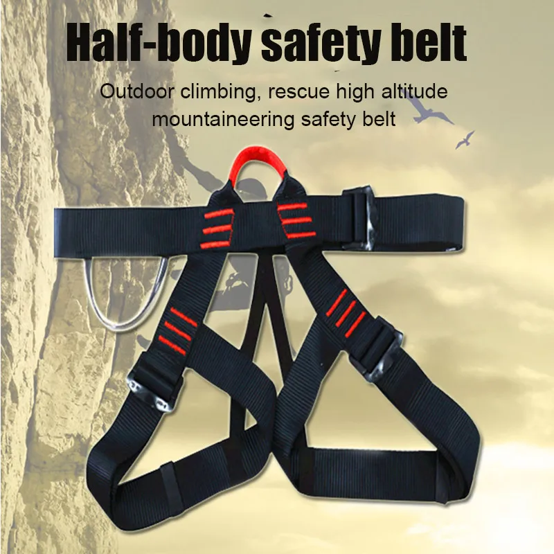 

Outdoor Half Body Safety Rock Climbing Tree Rappelling Harness Belt Adjustment Buckle EDF88