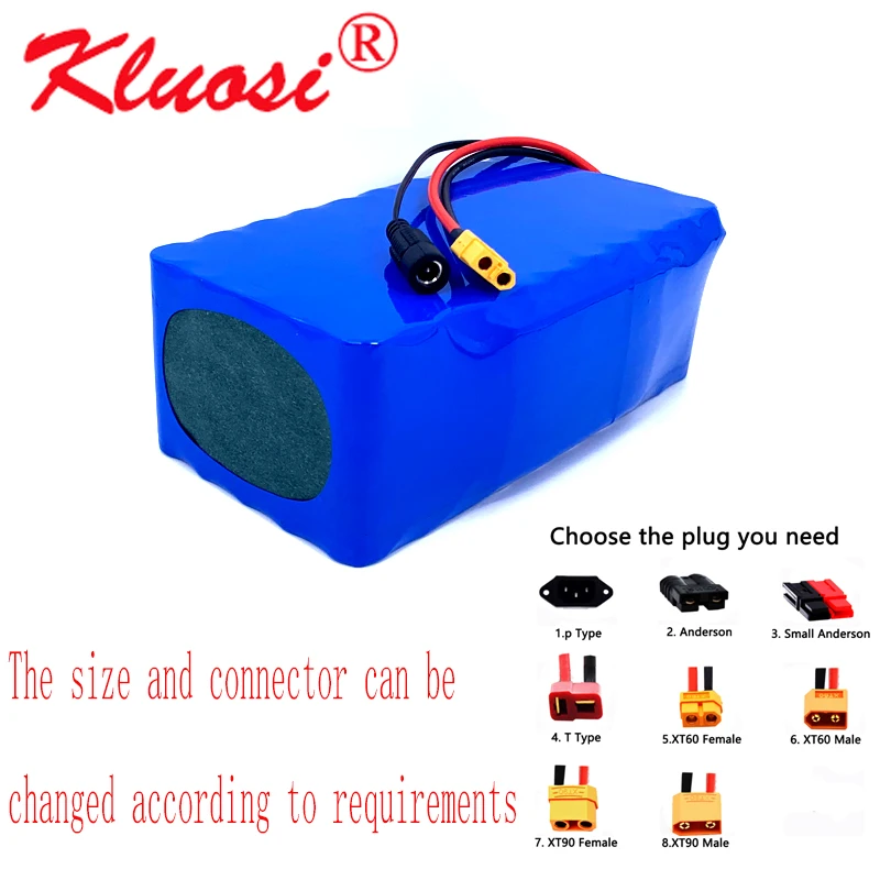 

KLUOSI 13S5P 48V Батарея 48V 17.5Ah 18Ah 54,6 V ионно-литиевая Батарея-серые кисточки с 30A BMS для ручной Электрический миксер для теста скутер автомобиля элек...