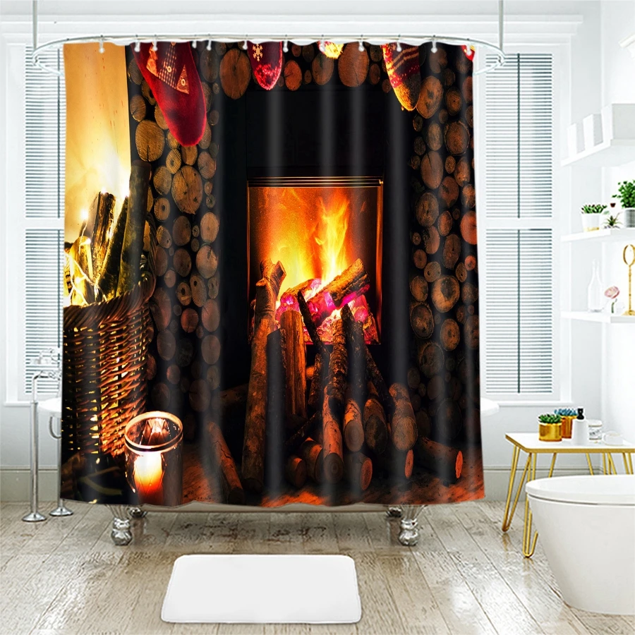 Шторы для душа с 3d рисунком водонепроницаемые плотные занавески ванной комнаты