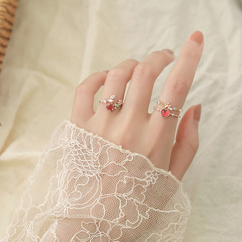 @ Taimi ювелирных изделий модные открытые микро инкрустированное Цирконом кольцо