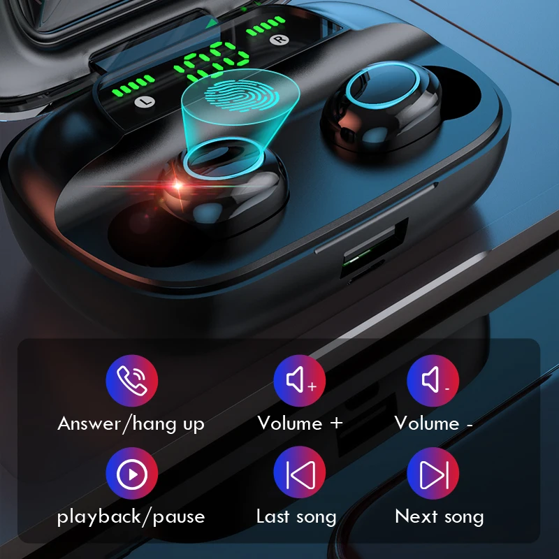 S11 TWS Bluetooth Wireless Headphones with Mic Sports Waterproof Earphone HIFI Stereo Noise Cancelling Headset Earbuds | Электроника