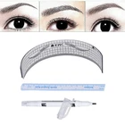 Новинка, Перманентный макияж, тату, микроблейдинг, ручка, 3D иглы-ручки для татуажа, бровей, искусственная татуировка, набор для бровей, линейка