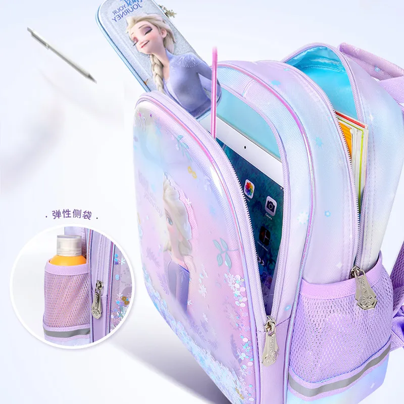 2022 Disney New Frozen II School Bags For Girls Elsa Anna Primary Student Shoulder Orthopedic Backpack Large Capacity Mochilas