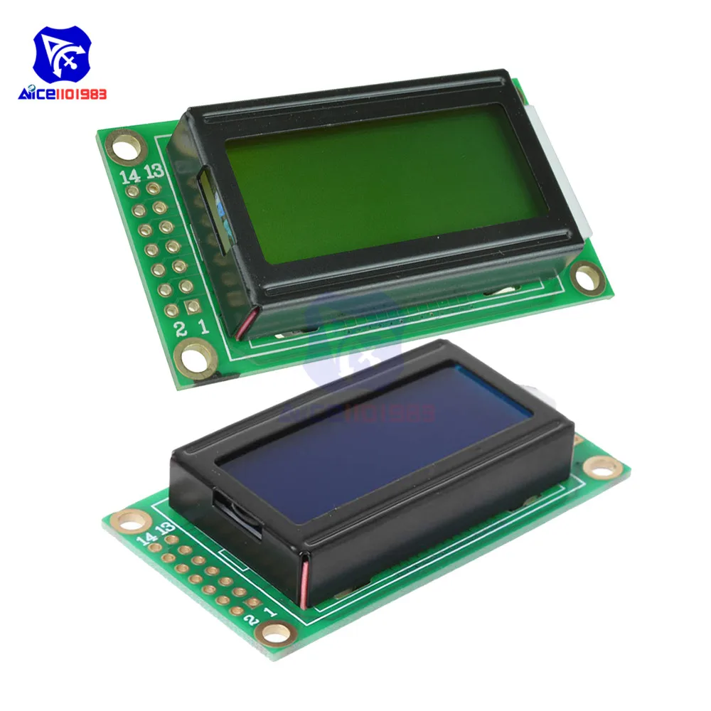 diymore 0802LCD 8*2 Character LCD Display Backlight Module LCM for Arduino Raspberry Pi | Modules