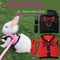 pet mesh soft harness pet traction rope rabbit traction belt rabbit vest type breathable mesh chest strap traction rope supplies